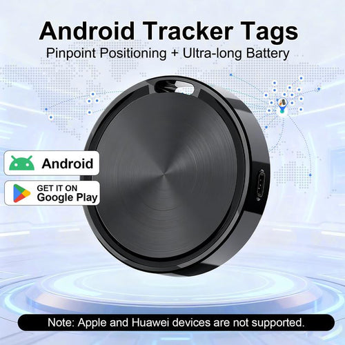 2 Pack Bluetooth Tracker Tags for Android Compatible with Google Find Hub Item Locator for Keys Wallet Luggage & More Black
