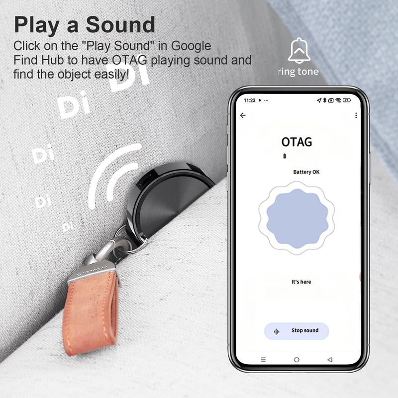 2 Pack Bluetooth Tracker Tags for Android Compatible with Google Find Hub Item Locator for Keys Wallet Luggage & More Black
