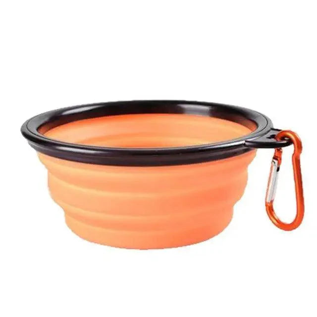 Collapsible Silicone Cat and Dog Food Water Bowl