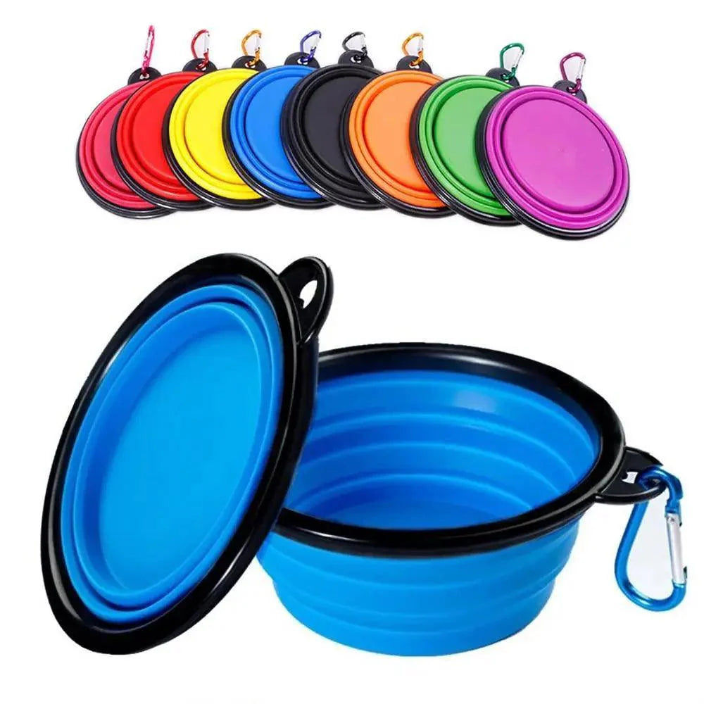 Collapsible Silicone Cat and Dog Food Water Bowl