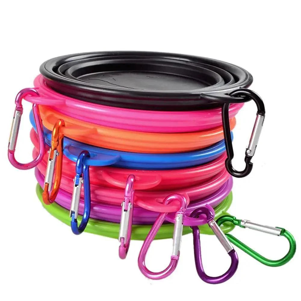 Collapsible Silicone Cat and Dog Food Water Bowl